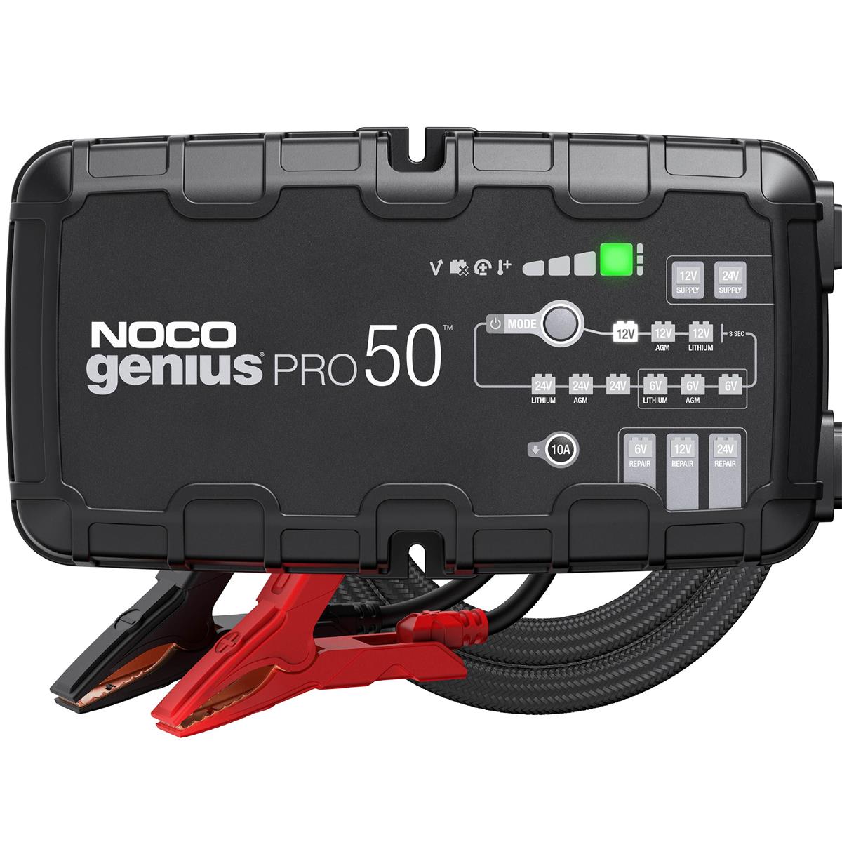Noco Genius Batterieladegerät GENIUSPRO50 6V 12V 24V Blei- und Lithium-Akkus