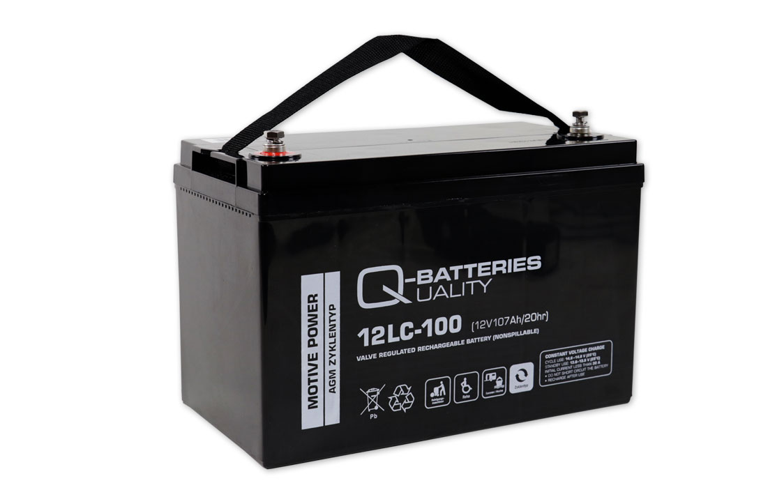 Q-Batteries 12LC-100 AGM Batterie 12V 107Ah zyklenfester Deep Cycle Akku
