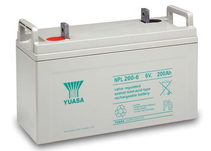 Yuasa NPL200-6 200Ah 6V Bleiakku Long Life AGM Akku