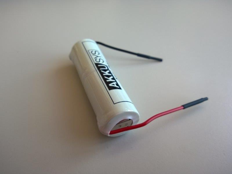 Ersatzakku für elektrische Zahnbürste 2,4V 1400mAh NiMH Kabel