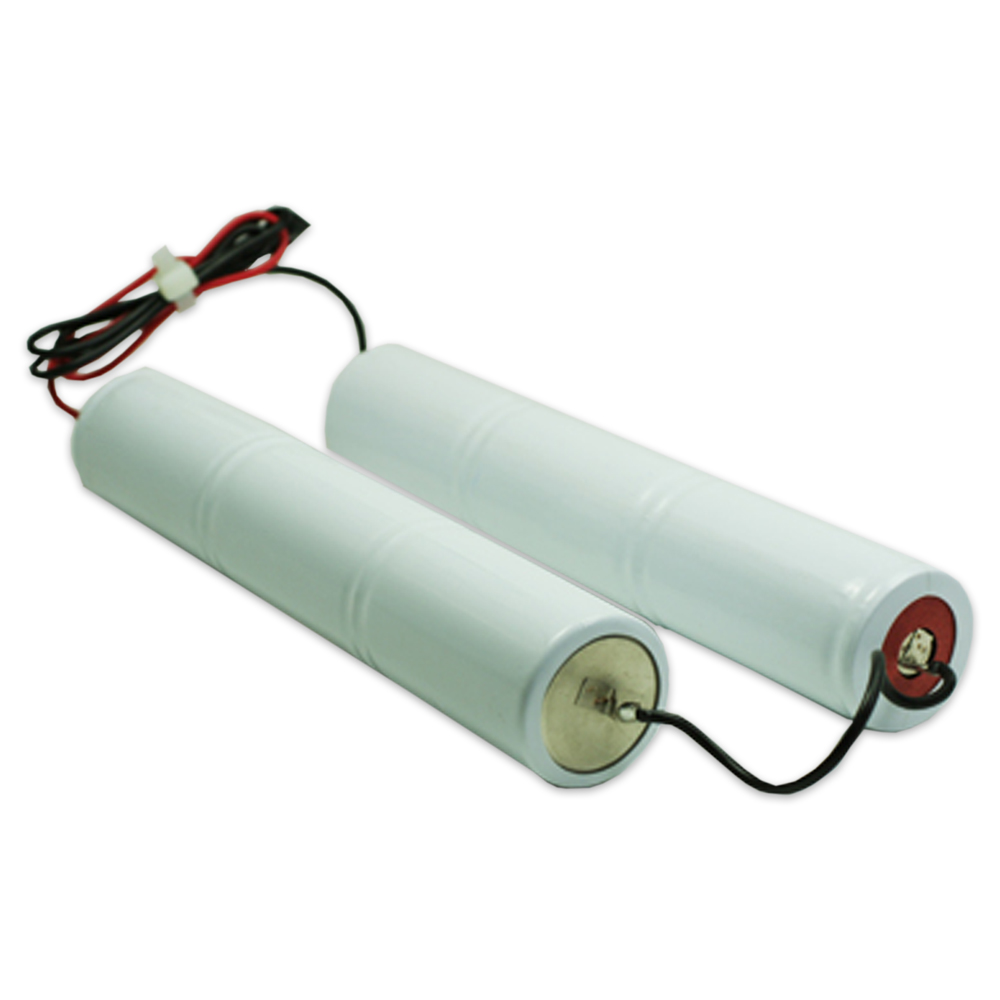 Akku Pack 7,2V 4000mAh für Notbeleuchtung Stab NiCd L3+L3+10cm Brücke 6xD Kabel (beidseitig)