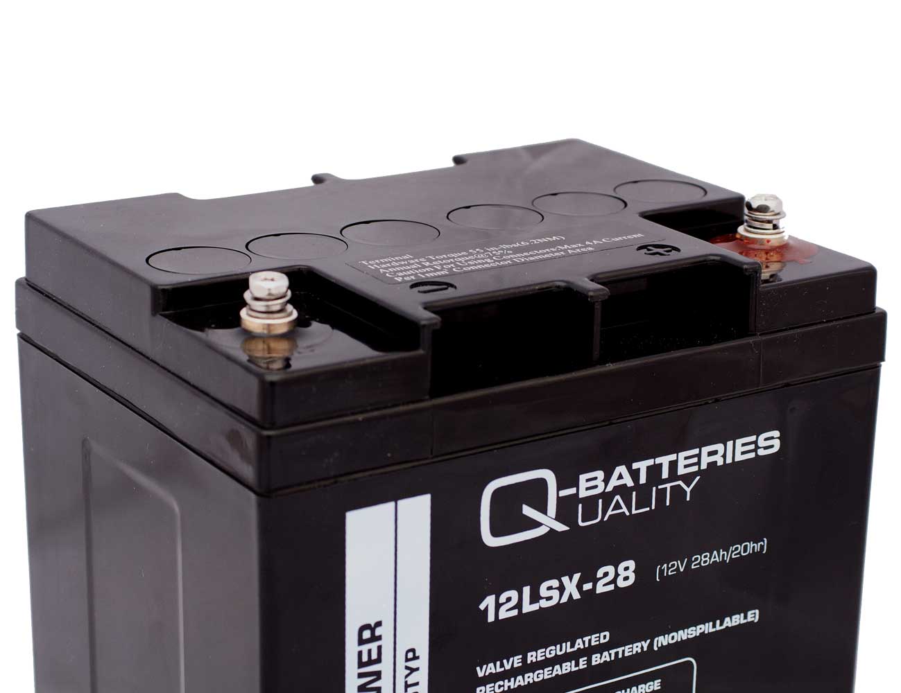 Q-Batteries 12LSX-28 12V 28Ah Blei-Vlies-Akku / AGM 10 Jahre