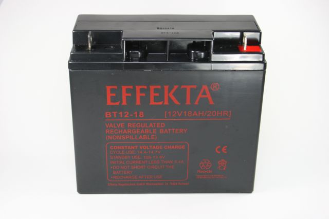 Effekta BT12-18 12V 18Ah Blei Akku / Blei-Vlies Akku AGM VRLA