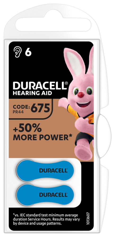 Duracell ActivAir Easy Tab 675 Hörgeräte Batterie 1,4V (6er Blister)