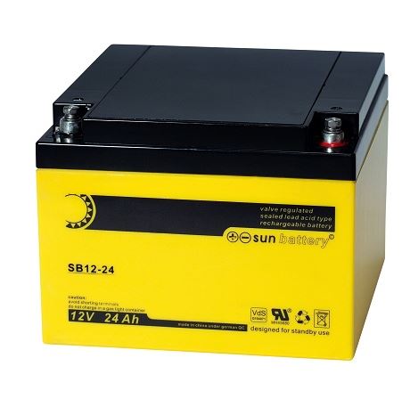 Sun Battery SB 12-24 V0 12V 24Ah (C20) AGM Batterie mit VdS
