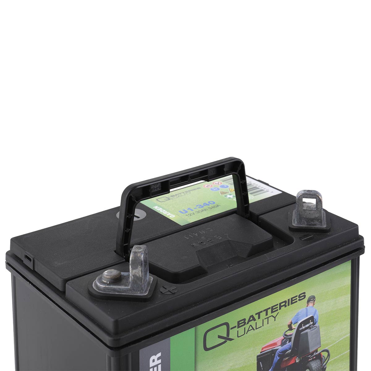 Q-Batteries U1-340  Rasenmäherbatterie für Aufsitzmäher12V 30Ah 340A
