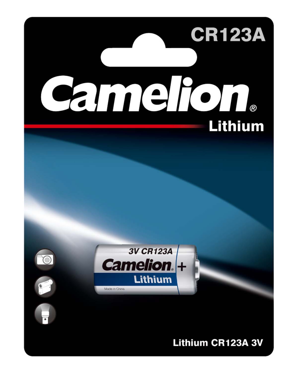 Camelion Lithium CR123A 3V Fotobatterie (1er Blister)  