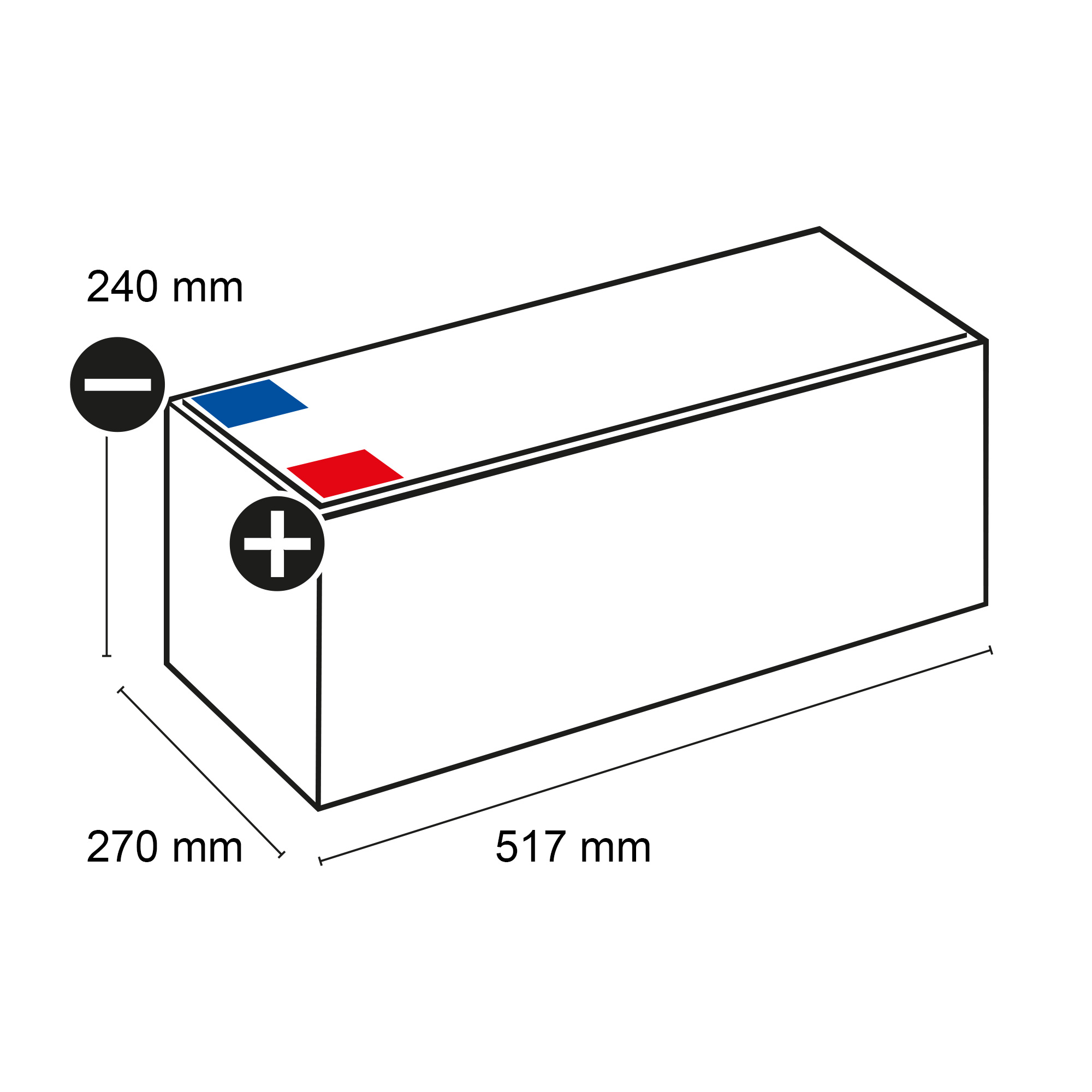 Q-Batteries 12TTB-240 12V 240Ah (C20) geschlossene Blockbatterie, positive Röhrchenplatte Q-Batteries 12TTB-240 12V 240Ah (C20) geschlossene Blockbatterie, positive Röhrchenplatte