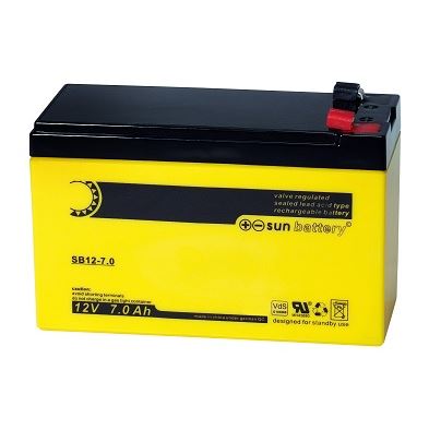 Sun Battery SB 12-7,2L V0 F2 12V 7,2Ah (C20) AGM Batterie mit VdS