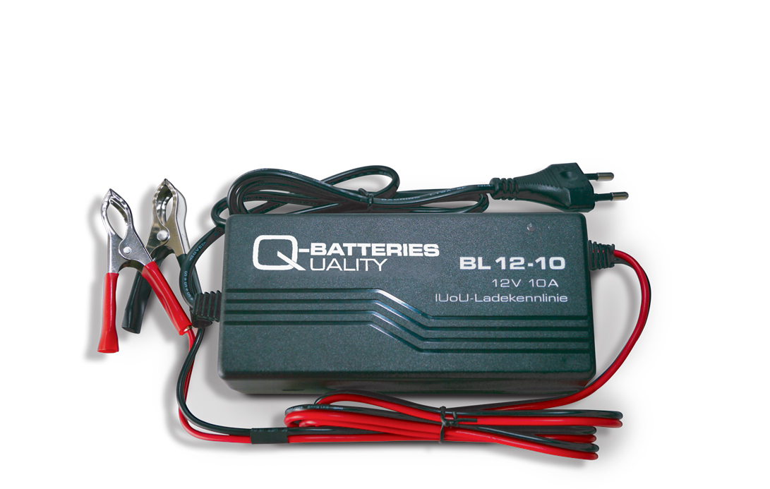 Q-Batteries BL 12-10 Ladegerät für Bleiakkus 12V - 10A Ladestrom IU0U Ladekennlinie  