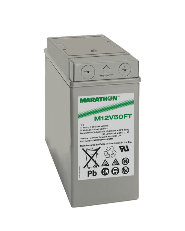 Exide Marathon M12V50FT 12V 47Ah Frontterminal AGM Blei-Vlies Akku VRLA