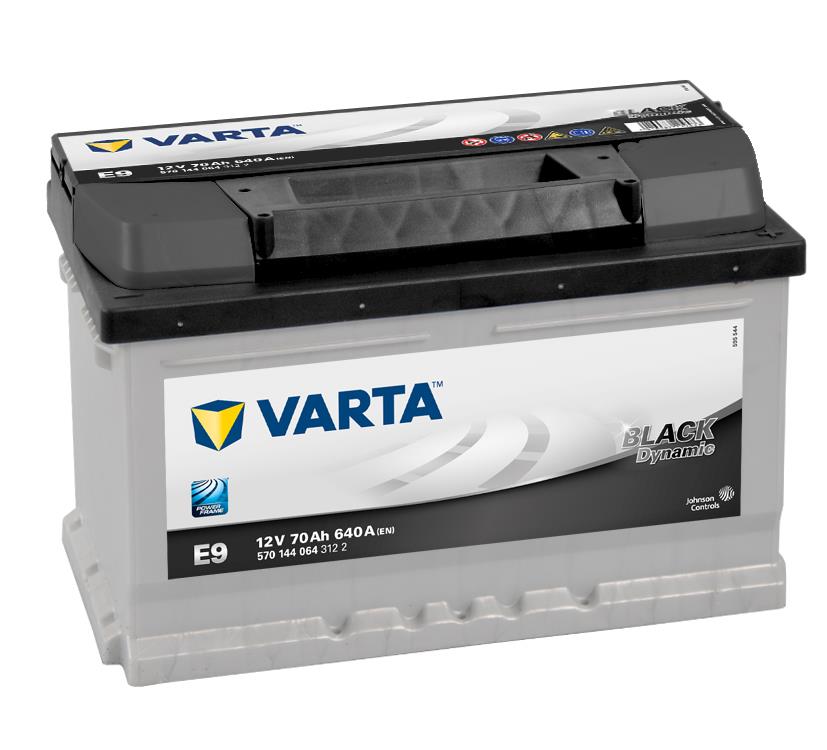 VARTA E9 Black Dynamic 70Ah 640A Autobatterie 570 144 064