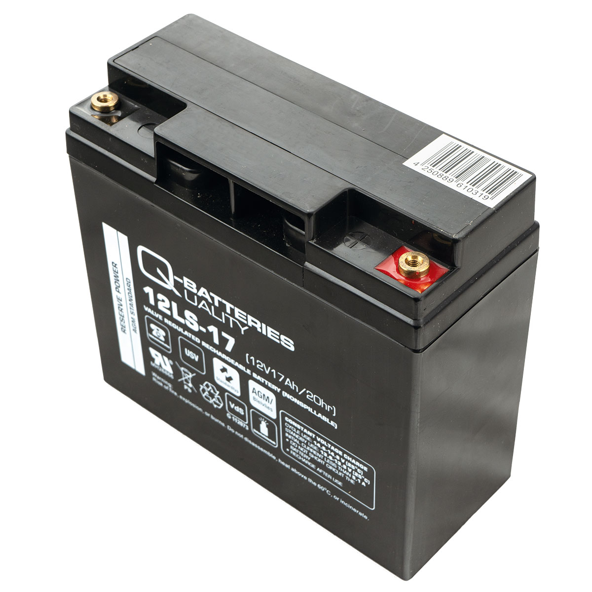 Q-Batteries 12LS-17 12V 17Ah Blei-Vlies-Akku / AGM VRLA mit VdS