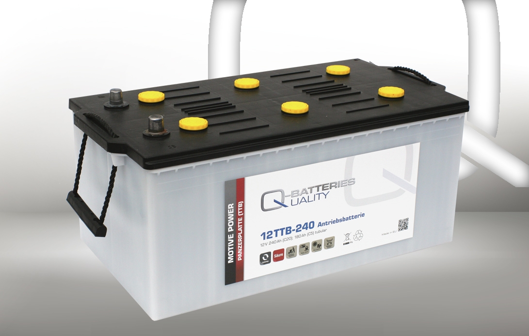 Q-Batteries 12TTB-240 12V 240Ah (C20) geschlossene Blockbatterie, positive Röhrchenplatte Q-Batteries 12TTB-240 12V 240Ah (C20) geschlossene Blockbatterie, positive Röhrchenplatte