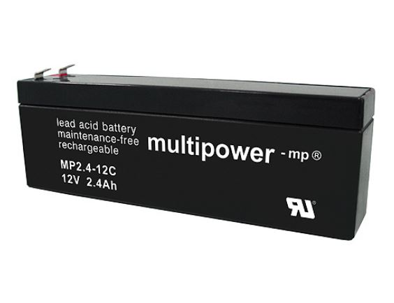 Multipower MP2,4-12C / 12V 2,4Ah Blei Akku AGM Zyklentyp