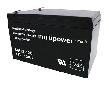 Multipower MP12-12B / 12V 12Ah Blei Akku AGM mit VdS Zulassung