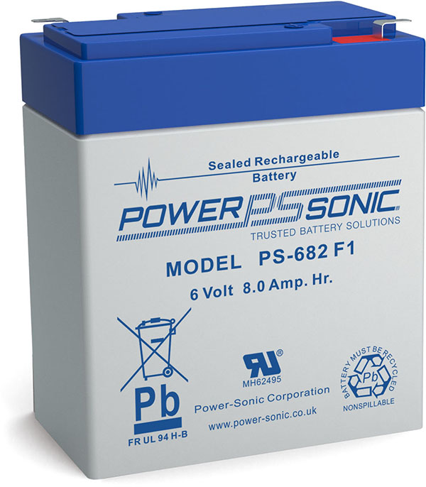 Powersonic PS 682 6V 8Ah Blei-Vlies Akku AGM VRLA