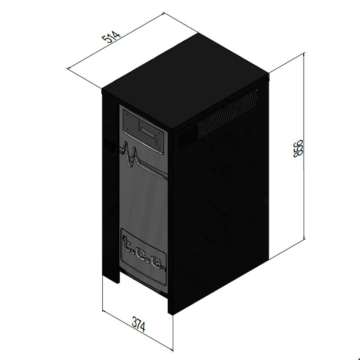 Q-Batteries Gabelstapler- Ladegerät 50Hz 24V 160A 3-phasig ohne Netz- und Batteriestecker