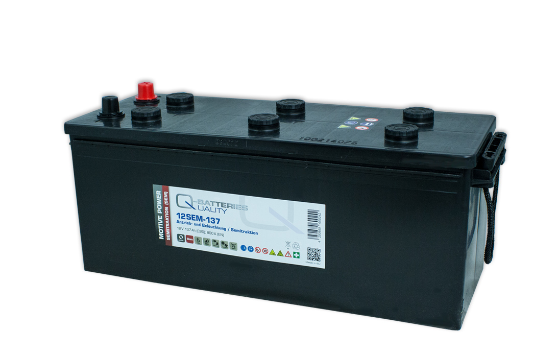 Q-Batteries 12SEM-137 12V 137Ah Semitraktionsbatterie Q-Batteries 12SEM-137 12V 137Ah Semitraktionsbatterie