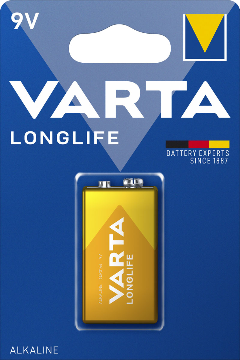 Varta Longlife 9V Block Batterie 4122 (1er Blister)