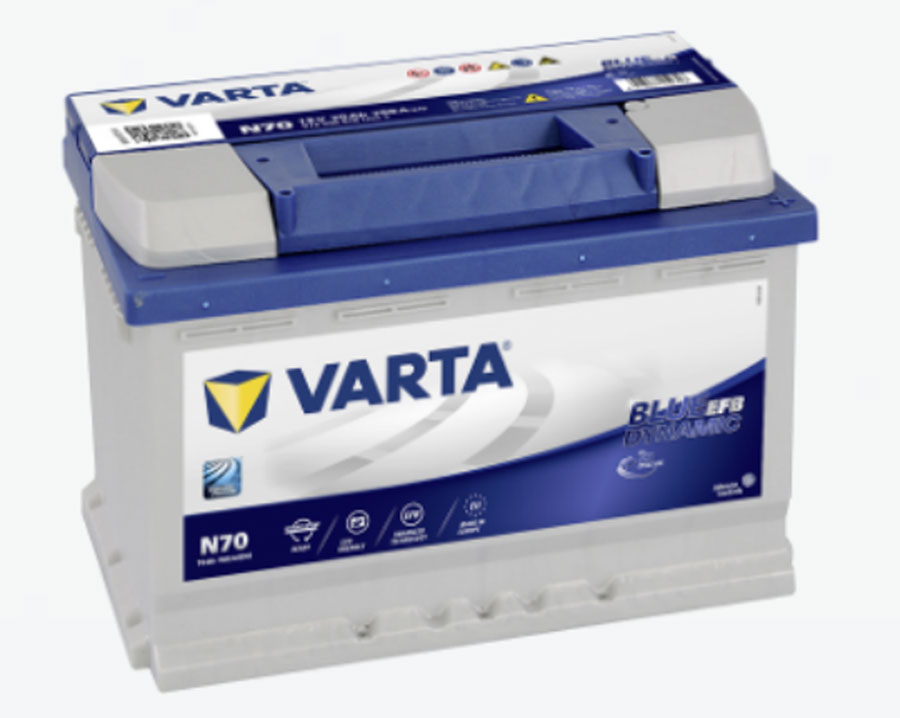 VARTA N70 Blue Dynamic EFB 70Ah 760A Autobatterie Start-Stop 570 500 076