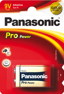 Panasonic Pro Power 6LR61 9V Block Alkaline Batterie (1er Blister)