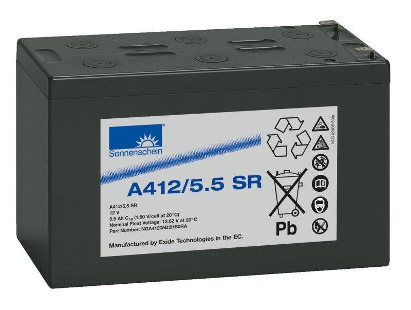 Exide Sonnenschein A412/5,5 SR 12V 5,5Ah dryfit Blei-Gel-Akku VRLA