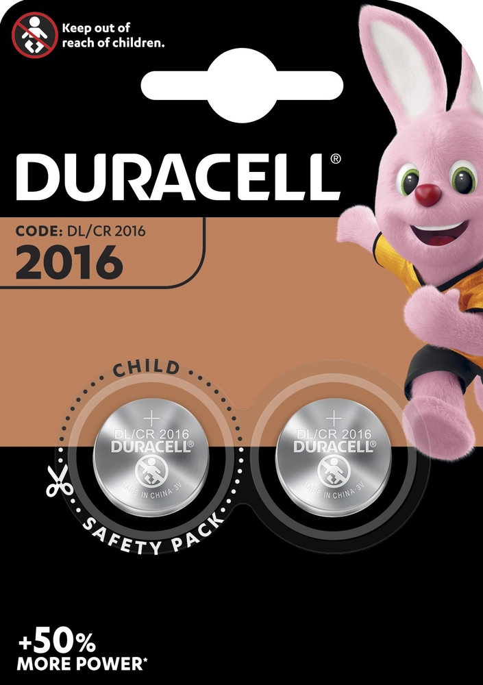 Duracell Lithium CR2016 Knopfzelle (2er Blister)  