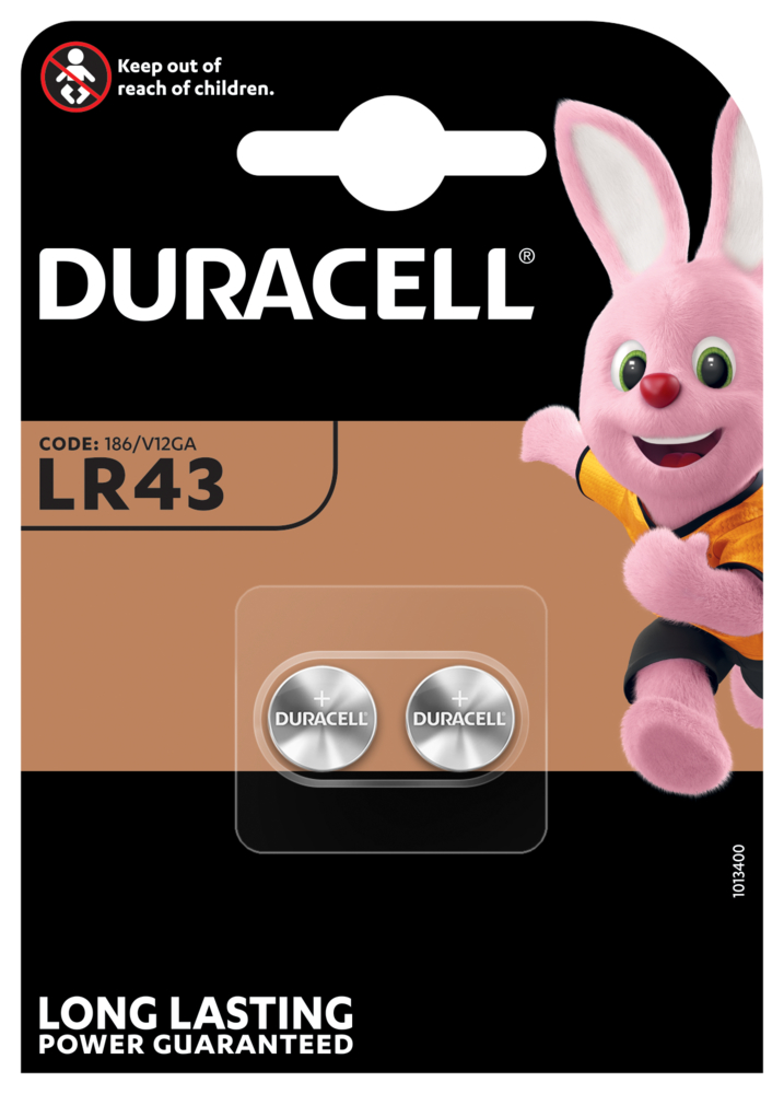 Duracell LR43 Knopfzelle Alkali-Mangan (2er Blister)