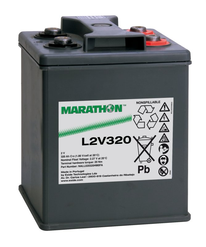 Exide Marathon L2V320 2V 320Ah AGM Blei Akku VRLA