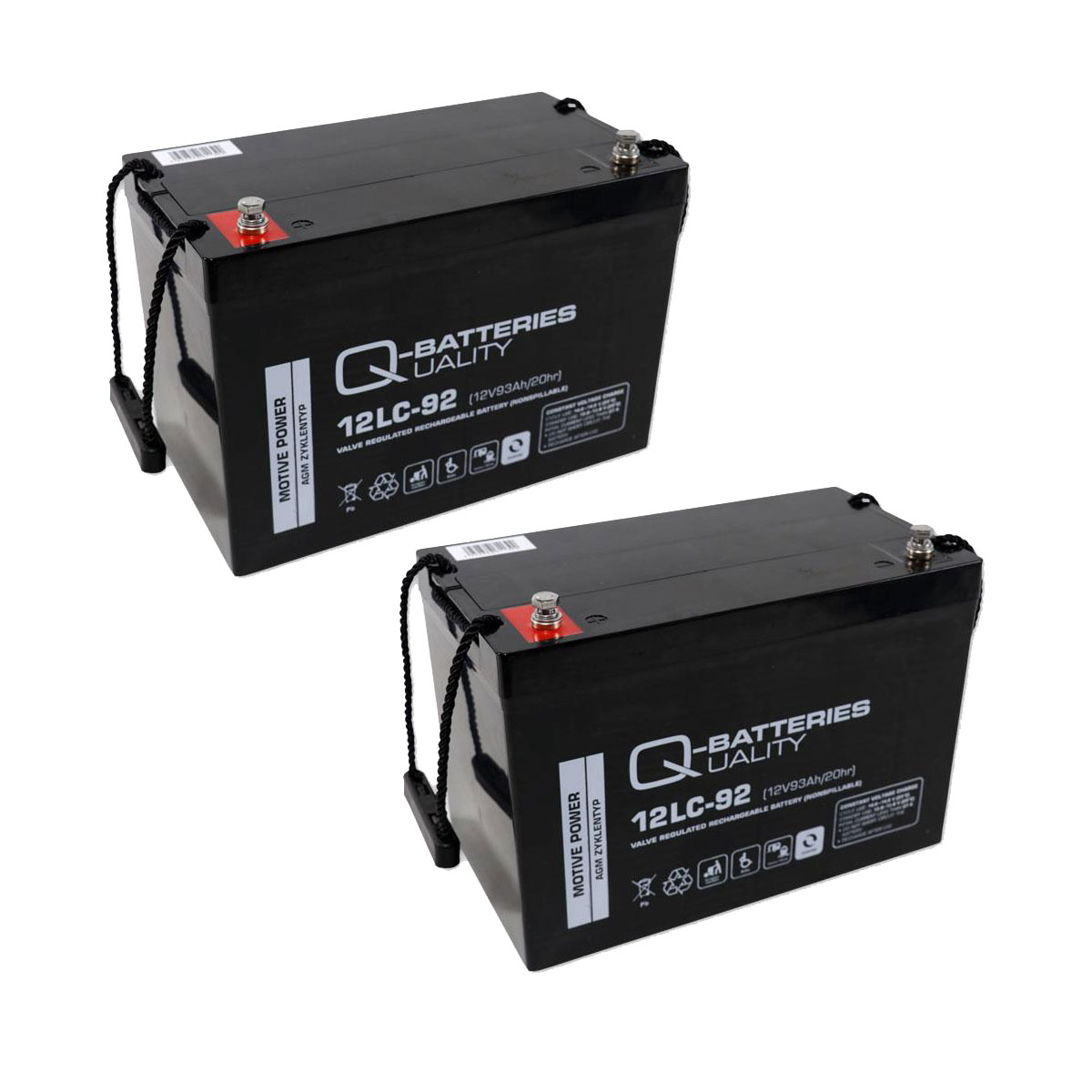 Ersatzakku für 21st Century Big Bounder Rollstuhl 24V 2 x 12V 93Ah