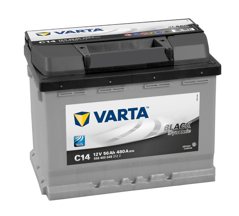 VARTA C14 Black Dynamic 56Ah 480A Autobatterie 556 400 048