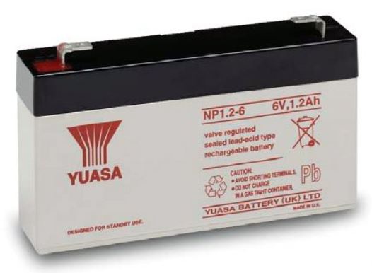 Yuasa NP1.2-6 AGM Batterie 6V 1,2Ah