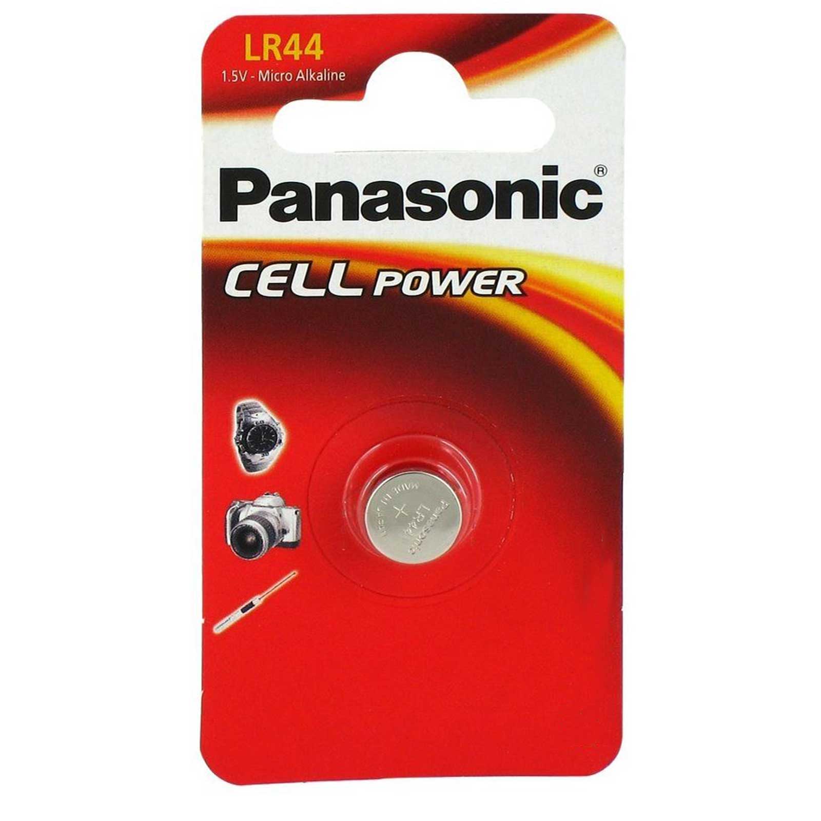 Panasonic LR44 Alkaline Knopfzelle (1er Blister)