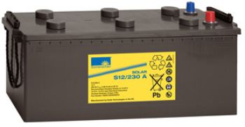 Exide Sonnenschein Solar S12/230 A Blei-Gel Batterie 12V 230Ah