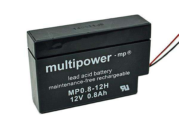 Multipower MP0,8-12 /12V 0,8Ah Blei Akku Heim & Haus