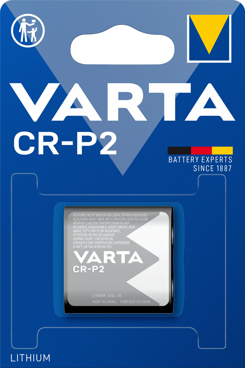 Varta Electronics CR-P2 6V Lithium Professional Electronics Fotobatterie (1er Blister)  