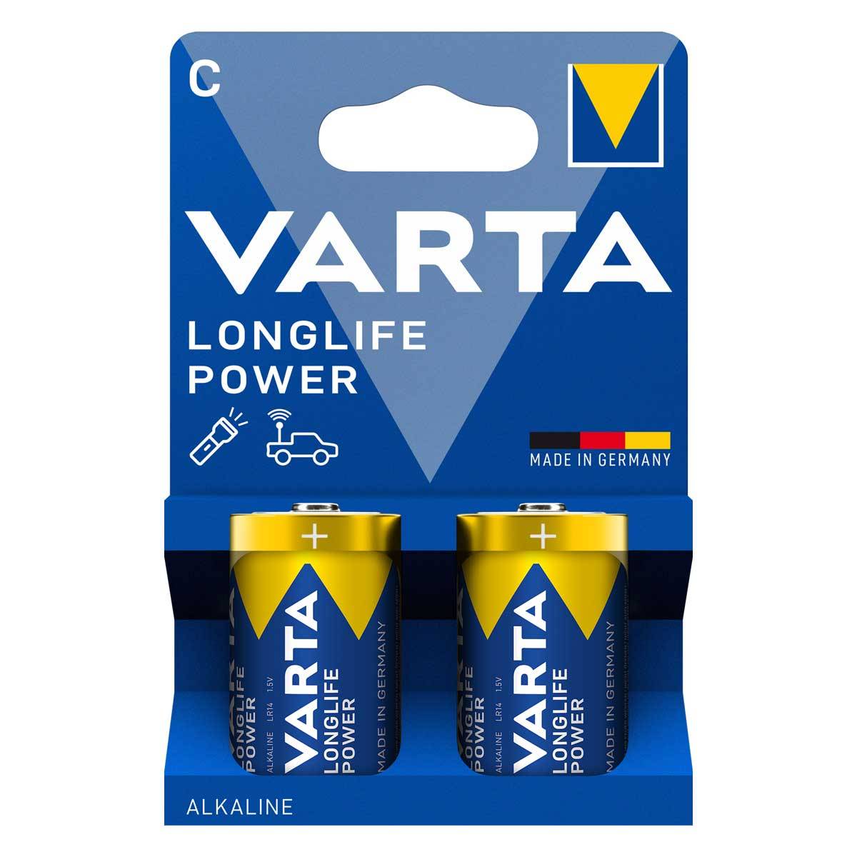 Varta Longlife Power Baby C Batterie 4914 LR14 (2er Blister)