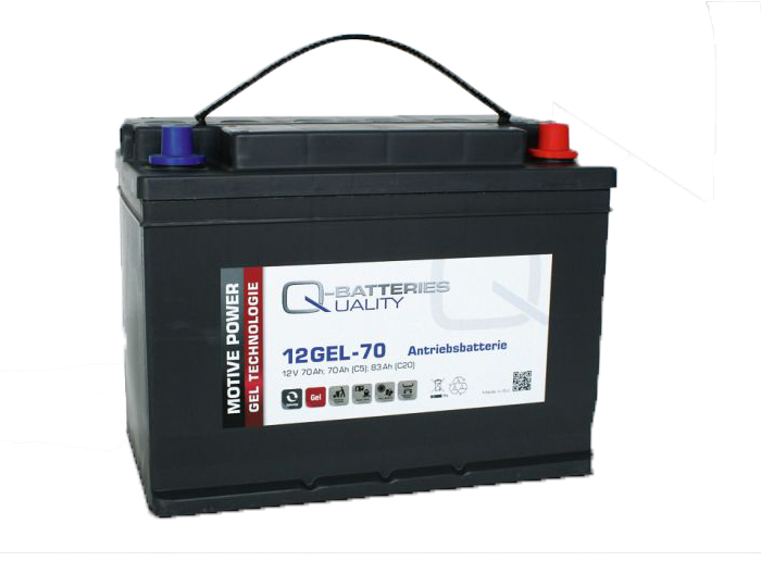 Q-Batteries 12GEL-70 Antriebsbatterie 12V 70Ah (5h), 75Ah (20h) 85Ah (C100)