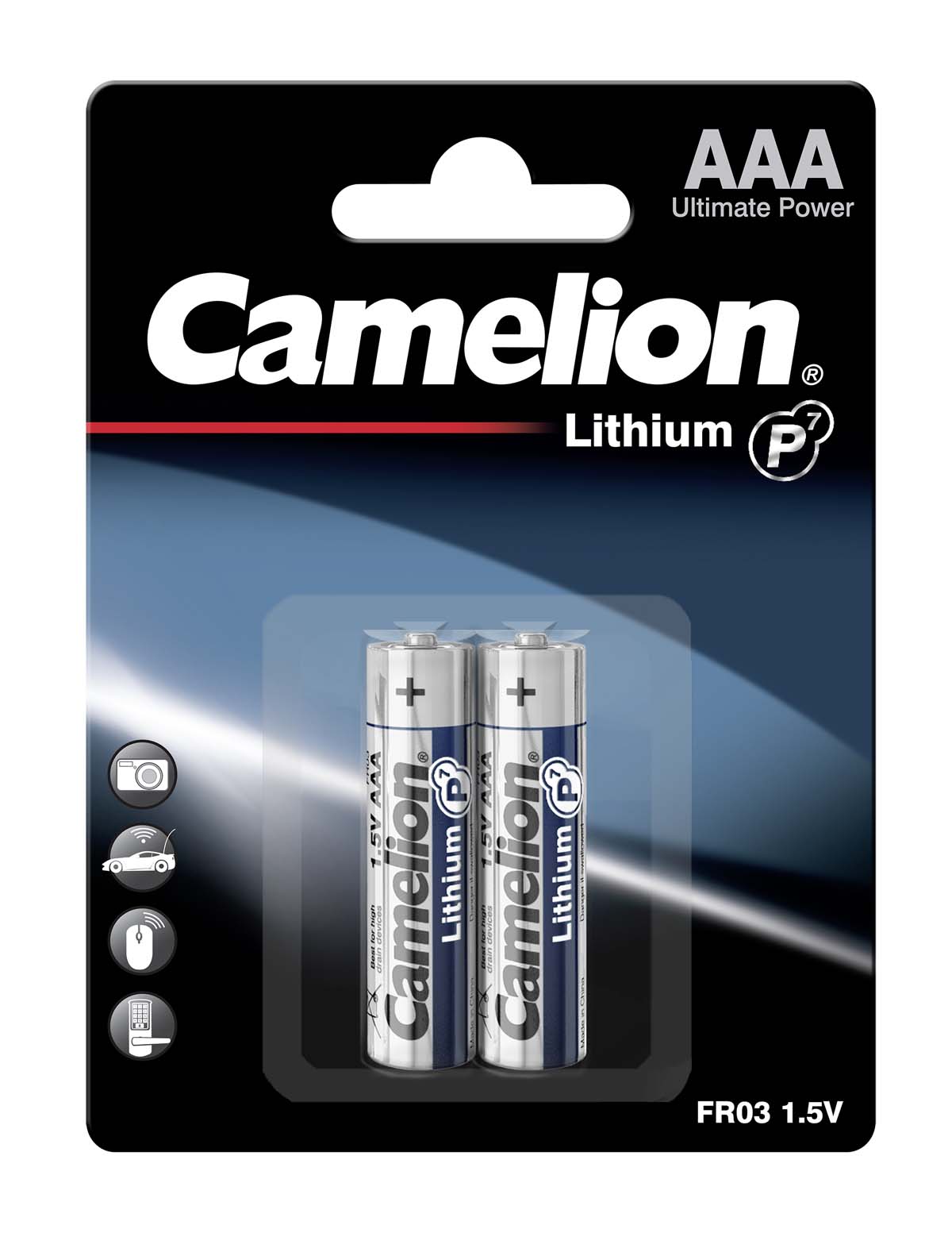Camelion AAA Lithium Batterie FR03-BP2 (2er Blister)
