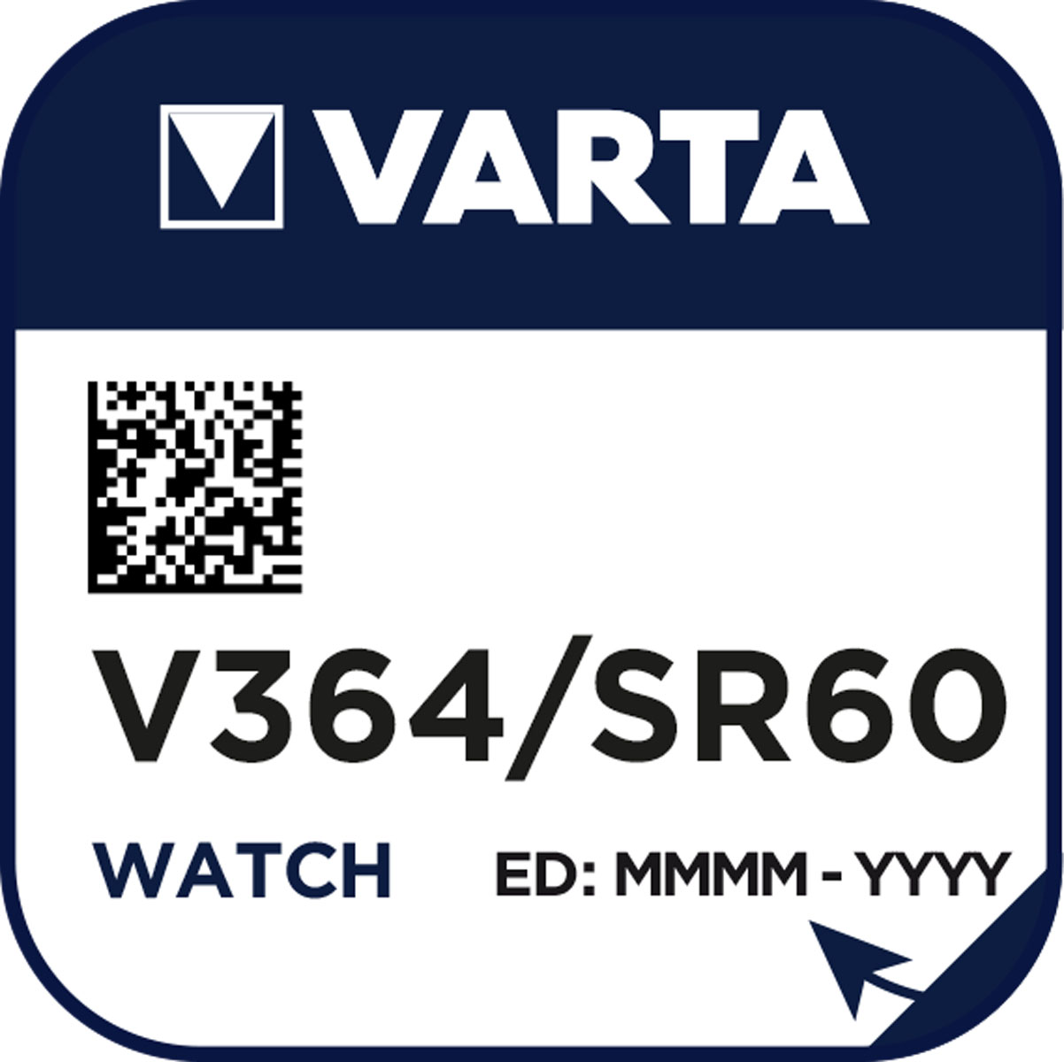 Varta Watch V364 SR60 1,55 V Uhrenbatterie 17mAh (1er Blister)