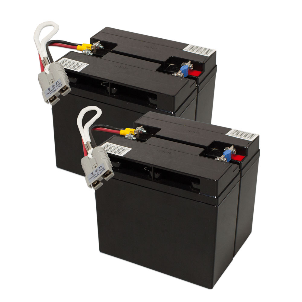 Ersatzakku für APC-Back-UPS RBC11 - fertiges Batterie-Modul zum Austausch  Der konfektionierte Batterie-Satz besteht aus 2 Packs mit je 2 Akkus und Kabelanschlüsse