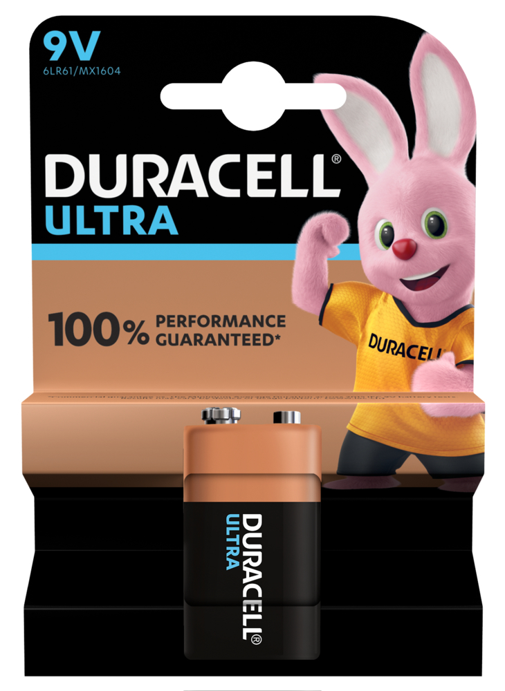 Duracell ULTRA 6LR61 9V Block Batterie MX 1604 (1er Blister)