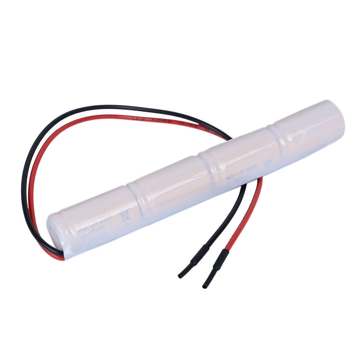 Akku Pack 4,8V 400mAh für Notbeleuchtung NiCd L4x1 2/3AA Hochtemperaturzellen Kabel 20cm