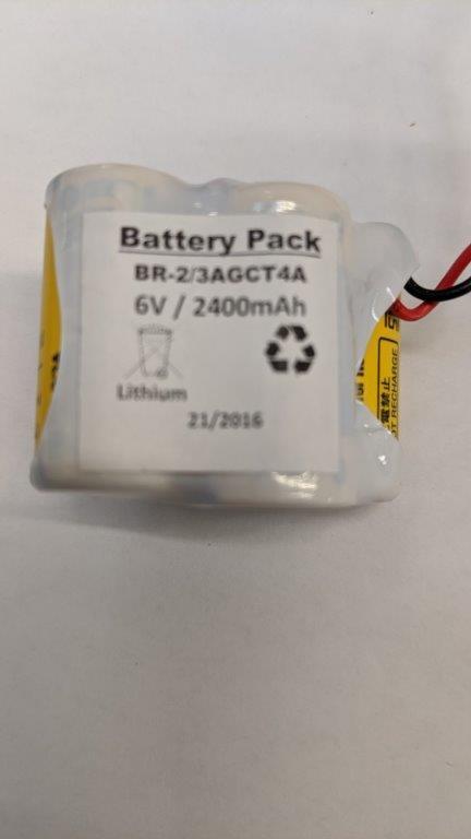 Batteriepack Lithium BR-2/3AGCT4A 6V 2400mAh F2x2 (versetzt) + Stecker JAE  