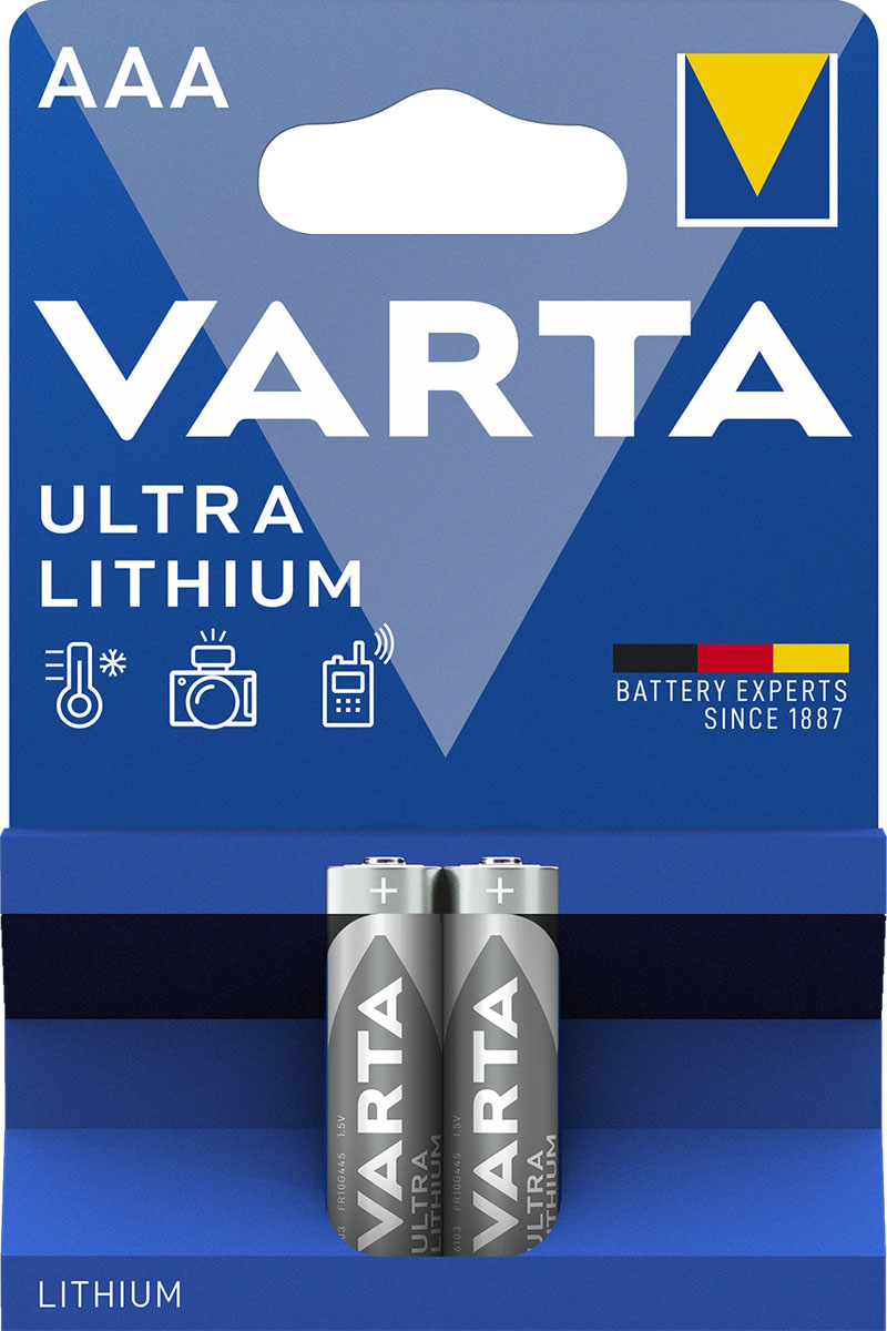 Varta Ultra Lithium L92 Micro AAA Batterie (2er Blister)  