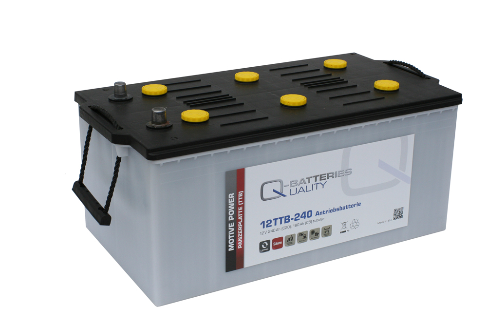 Q-Batteries 12TTB-240 12V 240Ah (C20) geschlossene Blockbatterie, positive Röhrchenplatte Q-Batteries 12TTB-240 12V 240Ah (C20) geschlossene Blockbatterie, positive Röhrchenplatte