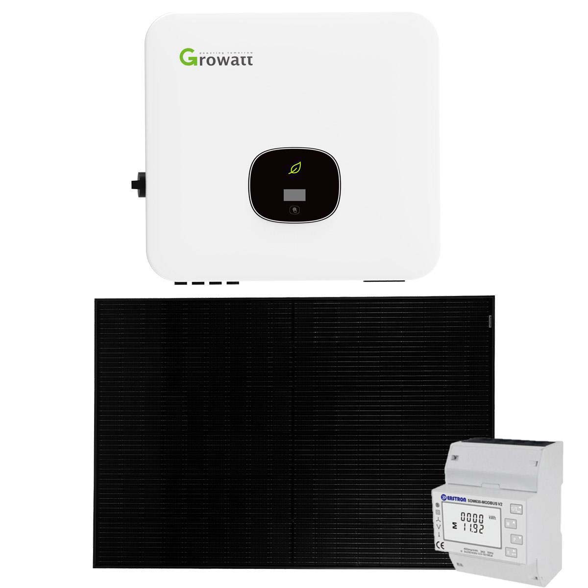 Growatt 10kWp Glas Glas PV-Anlage ohne Speicher mit Growatt MOD 10000TL3-XH