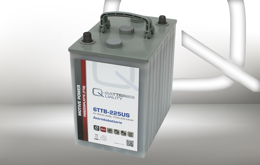 Q-Batteries 6TTB-225US 6V 225Ah (C20) geschlossene Blockbatterie, positive Röhrchenplatte