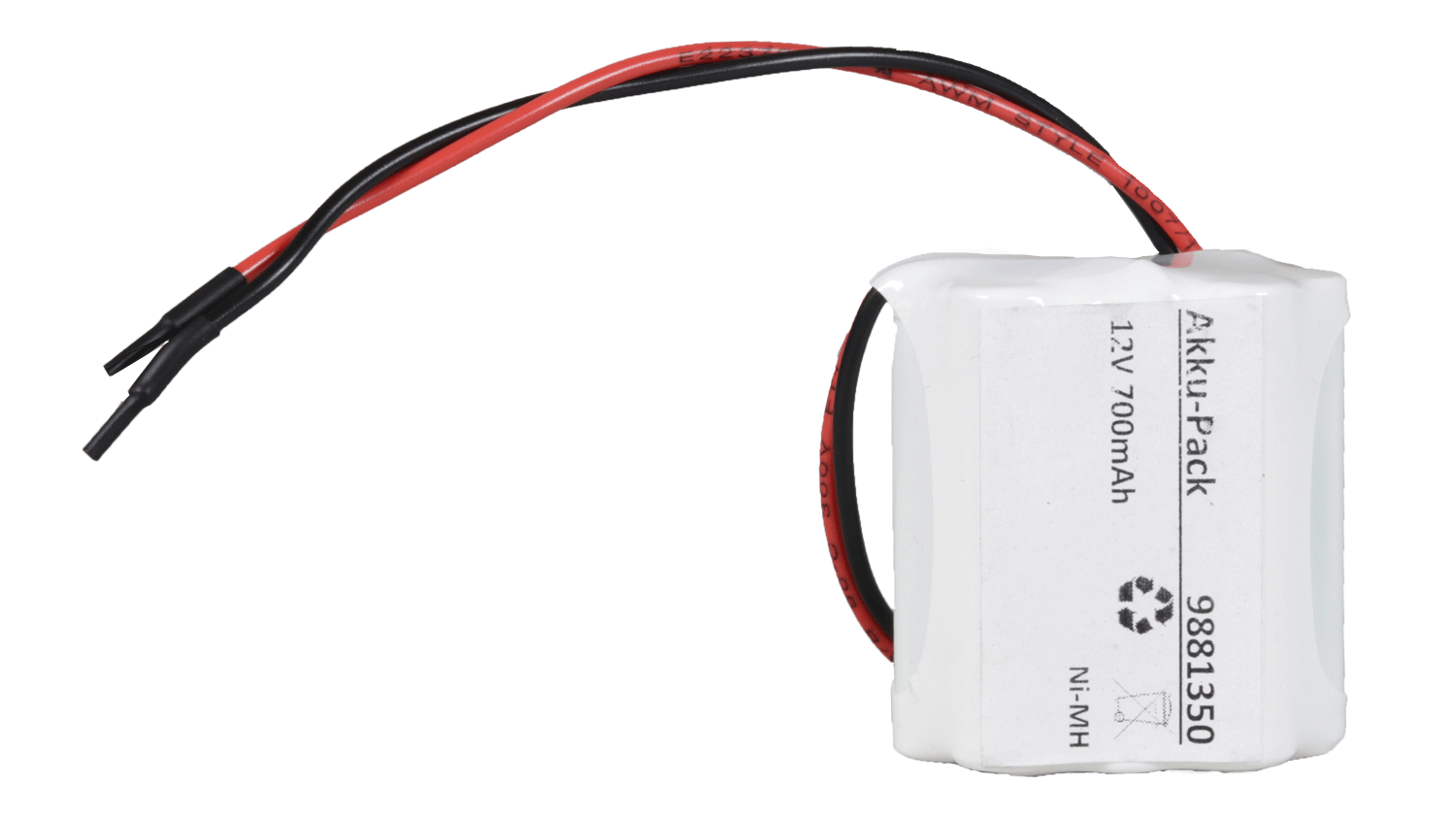 Akku Pack 12V 700mAh NiMH F3/4/3 10xAAA Industrie Flattop + Kabel